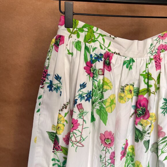 M.D.S. Stripes Floral Print Midi Length Skirt - Picture 4 of 11